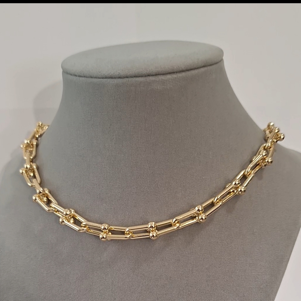 Gold Filled Paperclips necklace